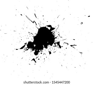 Black Grunge Distressed Splatter Splash