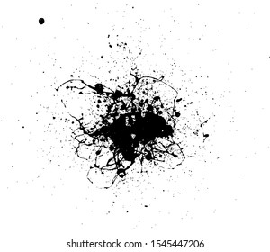 Black Grunge Distressed Splatter Splash
