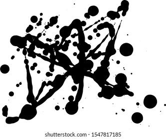 Black Grunge Distressed Splatter Splash