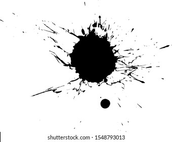 Black Grunge Distressed Splatter Splash