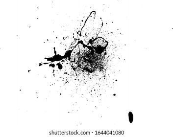 Black Grunge Distressed Splatter Splash