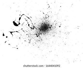 Black Grunge Distressed Splatter Splash