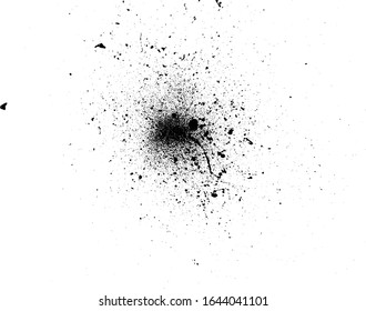 Black Grunge Distressed Splatter Splash