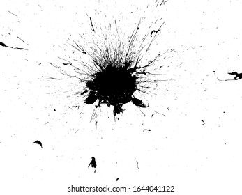 Black Grunge Distressed Splatter Splash