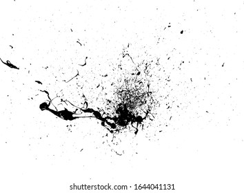 Black Grunge Distressed Splatter Splash