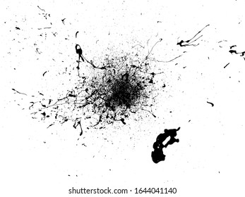 Black Grunge Distressed Splatter Splash