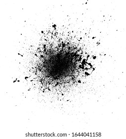 Black Grunge Distressed Splatter Splash