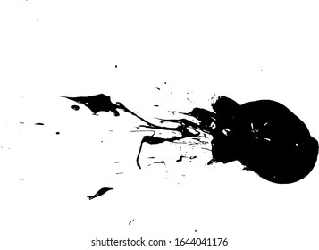 Black Grunge Distressed Splatter Splash