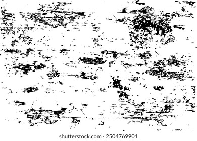 Grunge negro Textura afligida Fondo transparente, elemento de diseño Efecto arenoso.
