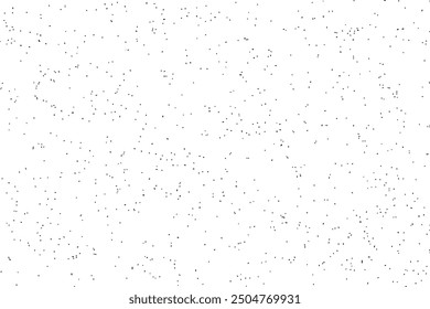 Black grunge Distressed texture Transparent Background, design element Gritty effect.