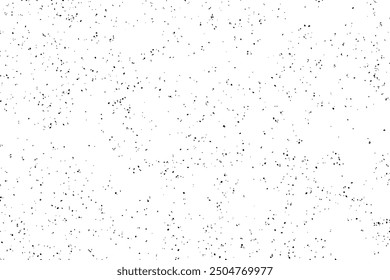 Black grunge Distressed texture Transparent Background, design element Gritty effect.