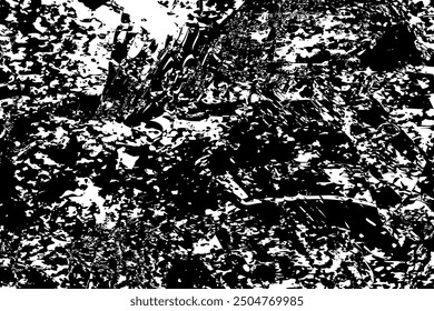 Schwarzer Grunge Distressed Textur transparenter Hintergrund, Design-Element Gritty-Effekt.