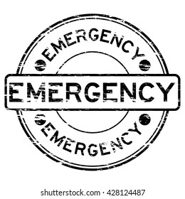 Black grunge emergency stamp