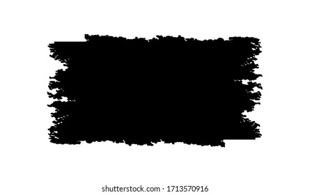 Black grunge frame for lettering on a white background.
