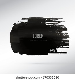 black grunge frame made with paint stroke
