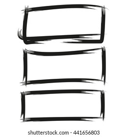 black grunge frame set
