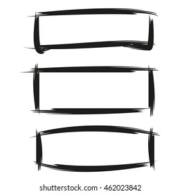 black grunge frame set