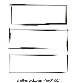 black grunge frame set