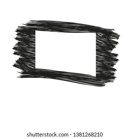 Black grunge  frame, vector illustration