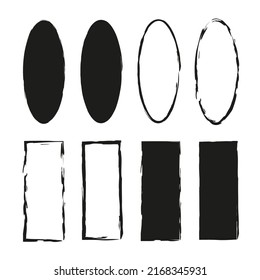 black grunge frames. Edge frame. Abstract texture. Vector illustration. stock image. 