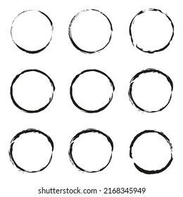 black grunge frames. Edge frame. Abstract texture. Vector illustration. stock image.