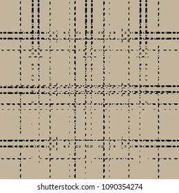 black grunge grid dashed line on brown background vector illustration image