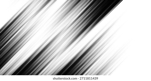 Fondo de degradado de semitono grunge negro. Textura ruidosa de grano desvanecido Abstractas. Fondo de pantalla simple blanco y negro.