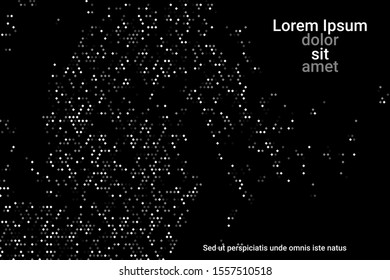Black grunge halftone vector background in retro style. Vector template abstract geometric art background. Trendy modern style. Abstract template. Abstract geometric shape. Fashionable cover design