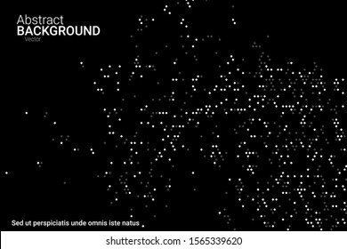 Black grunge halftone vector background in retro style. Vector template abstract geometric art background. Trendy modern style. Abstract template. Abstract geometric shape. Fashionable cover design