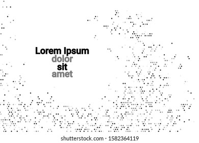 Black grunge halftone vector background in retro style on a white halftone background. Vector pattern abstract geometric art background.