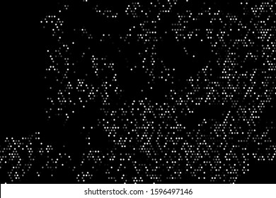 Black grunge halftone vector background in retro style. Vector template abstract geometric art background. Trendy modern style. Abstract template. Abstract geometric shape. Fashionable cover design