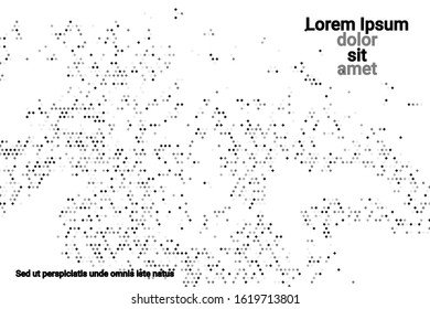 Black grunge halftone vector background in retro style on a white halftone background. Vector pattern abstract geometric art background.