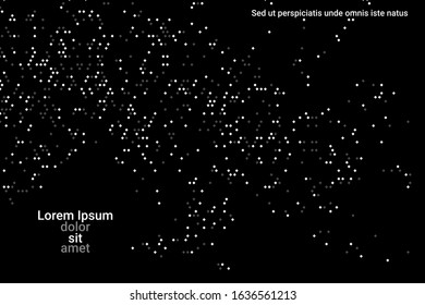 Black grunge halftone vector background in retro style. Vector template abstract geometric art background. Trendy modern style. Abstract template. Abstract geometric shape. Fashionable cover design