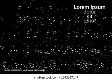 Black grunge halftone vector background in retro style. Vector template abstract geometric art background. Trendy modern style. Abstract template. Abstract geometric shape. Fashionable cover design