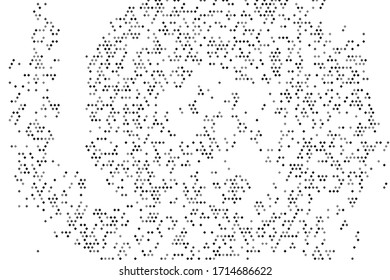Black grunge halftone vector background in retro style on a white halftone background. Vector pattern abstract geometric art background.