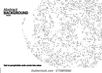 Black grunge halftone vector background in retro style on a white halftone background. Vector pattern abstract geometric art background.