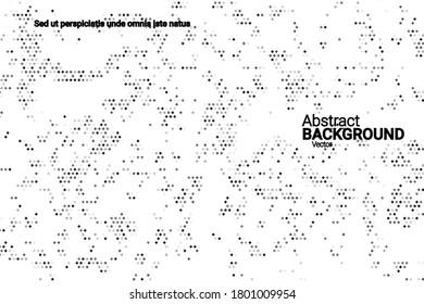Fondo vectorial de medio tono negro grunge en estilo retro sobre un fondo de medio tono blanco. Fondo de arte geométrico abstracto del patrón vectorial.