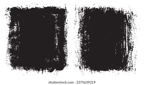 Black Grunge Hand Painted Banners.