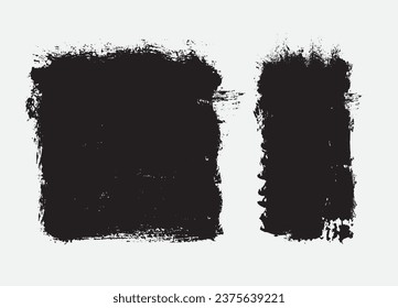 Black Grunge Hand Painted Banners.