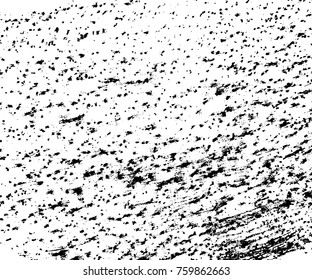 Black grunge isolated texture with scratches, grain, dirt and scuff effects. Vector Vintage Background for Design