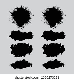 Black grunge marker banner vector scribble collection