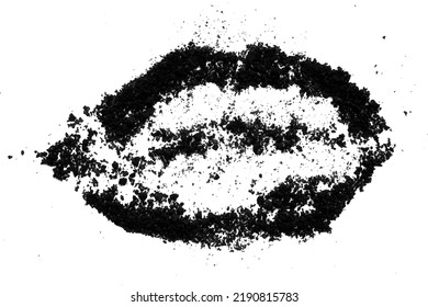 Gruñido negro sobre un fondo transparente. Simplemente coloque la ilustración sobre cualquier objeto. Vector de textura.