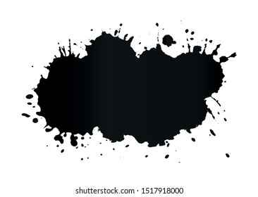 Black grunge paint splash banner