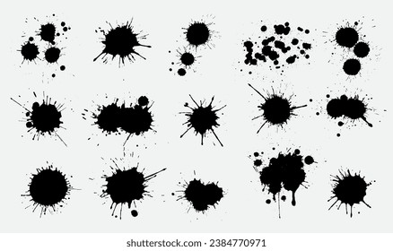 Schwarze Schmutzspritzer-Set.