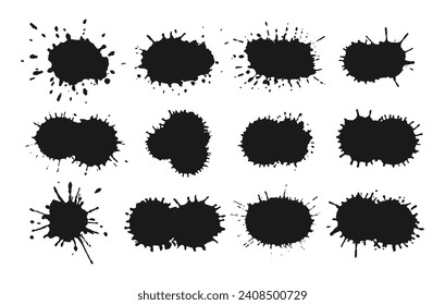 Escamas de pintura de grano negro. Pintar salpicaduras.