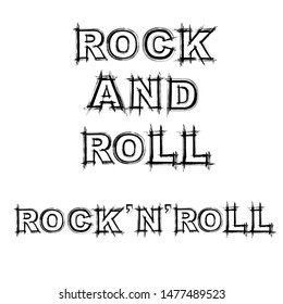 Black Grunge Rock Roll Text Isolated Stock Vector (Royalty Free) 1477489523