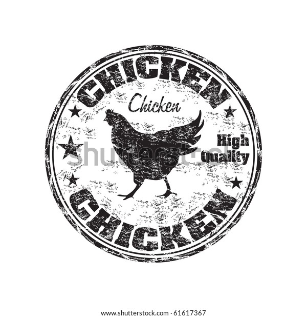 Hen Rubber Stamp Chicken