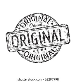 Black grunge rubber stamp with the word original written inside the stamp