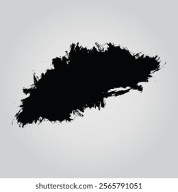 Black grunge scribble banner vector.