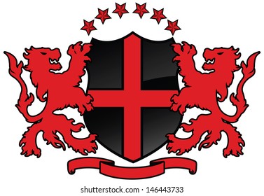 Black grunge shield